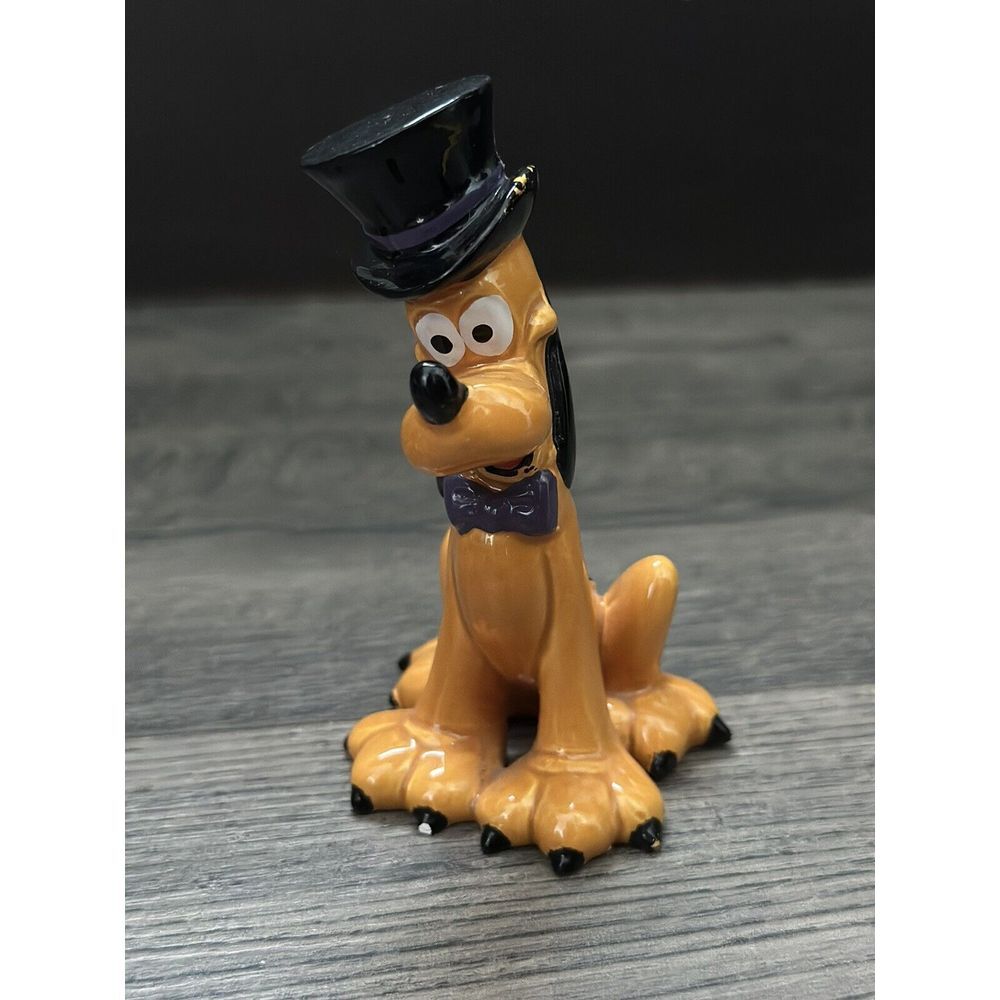 Vintage - Ceramic Fantasia Minnie Mouse Pluto Top Hat Figurine - Picture 12 of 16